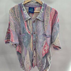 Limnos Pastel 100% Mercerised Cotton Open Australian Textured Sweater Large